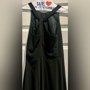 Long Black halter formal dress.
